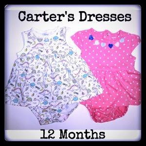 Carter's Girls Onesie Dresses size 9-12 Months